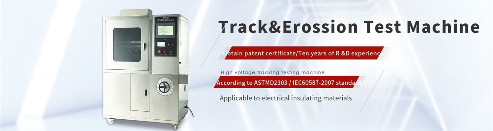 equipamento de teste plástico