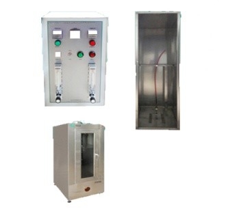 Equipamento de ensaio de combustão vertical de fios e cabos únicos para a realização de ensaios de propagação vertical da chama lenta