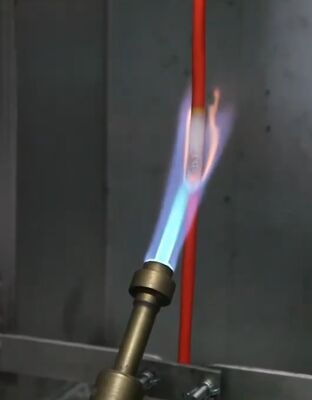 Teste vertical da chama do equipamento de testes do fio de ASTM D 6096-21 DX8363 para o único IEC 60332-1 do cabo